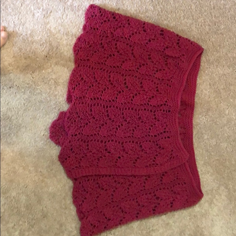 Hand knit Pima cotton shawl - Picture 3 of 5